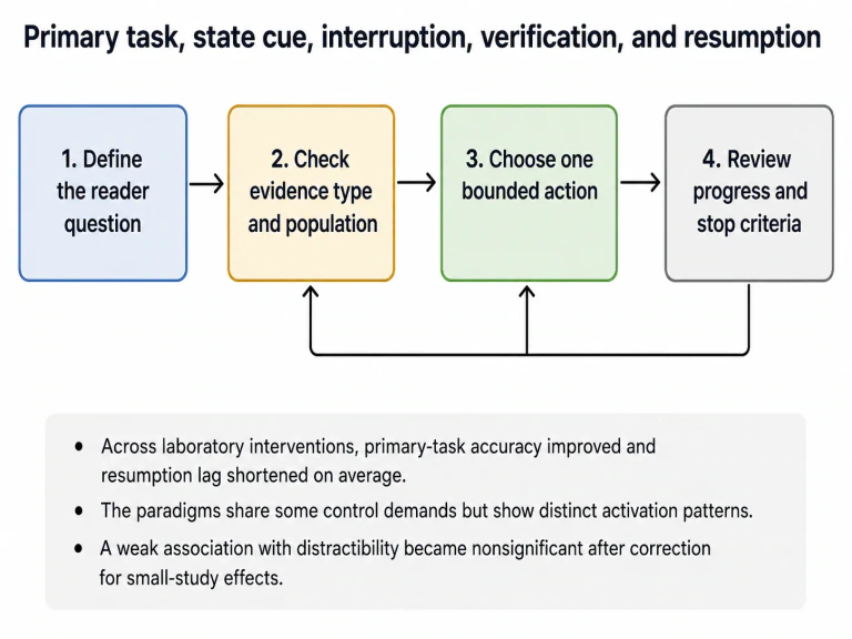 BrainMaxx attention guide to task switching, interruptions, and resumption cues