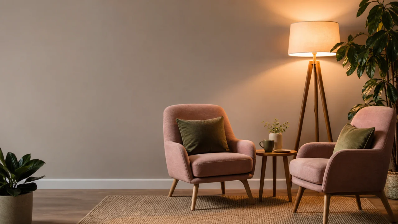 Two chairs and a calm conversation setup representing relationship boundaries