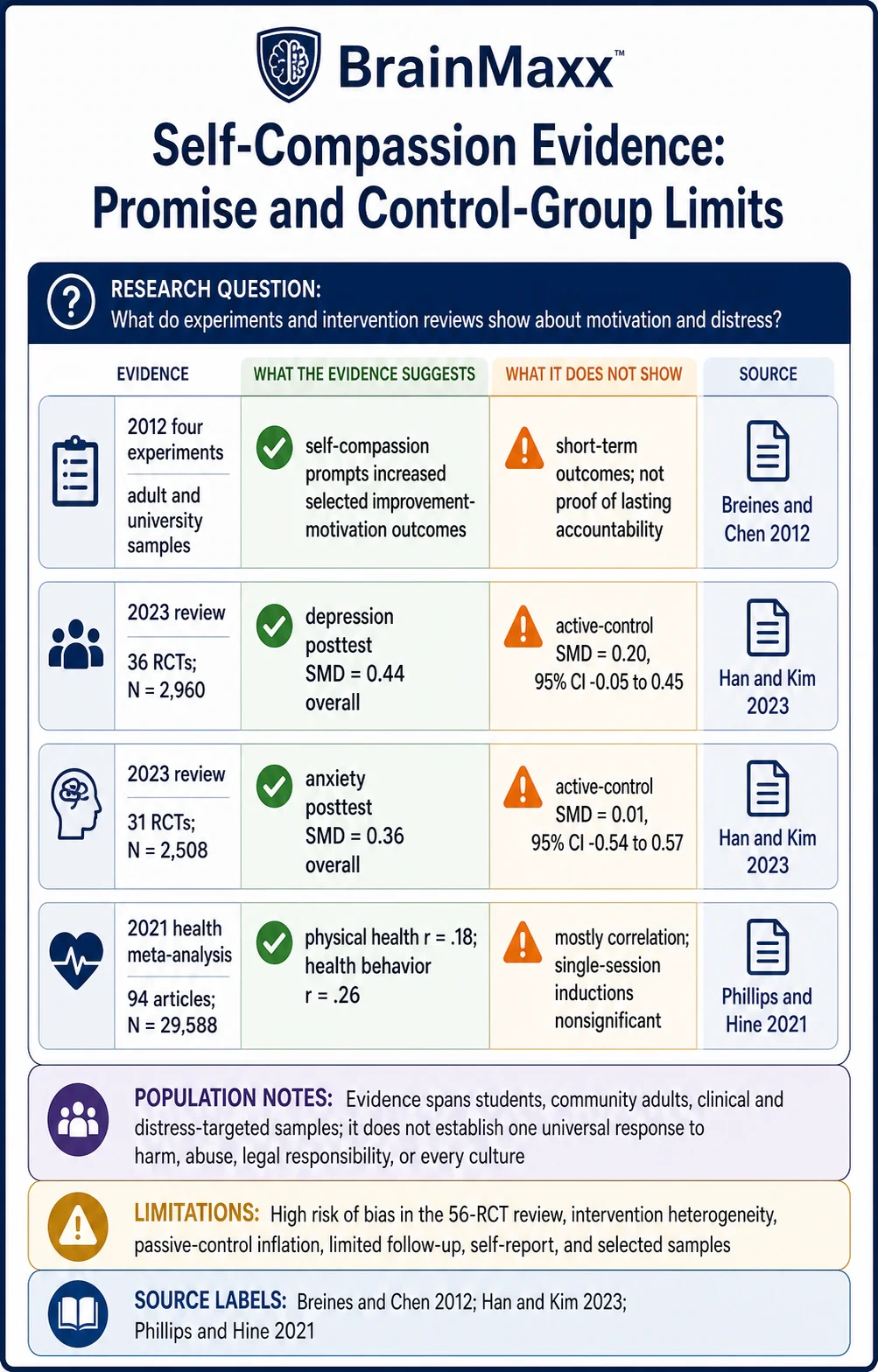 Self-Compassion After a Mistake Is Not Letting Yourself Off the Hook technical infographic