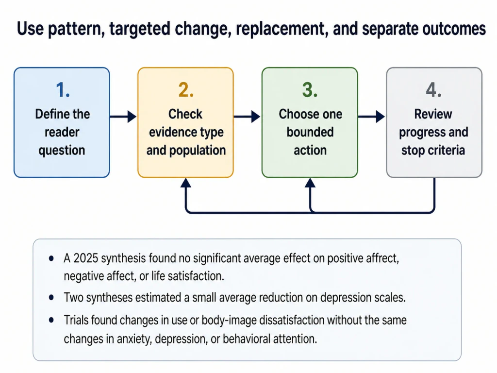 Will a Social Media Break Improve Well-Being? The Average Answer Is Mixed concept-model