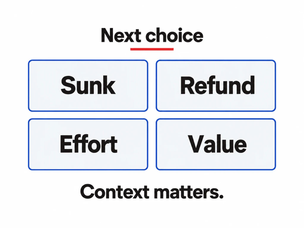 The Sunk-Cost Effect: When Past Spending Traps a New Decision concept-model